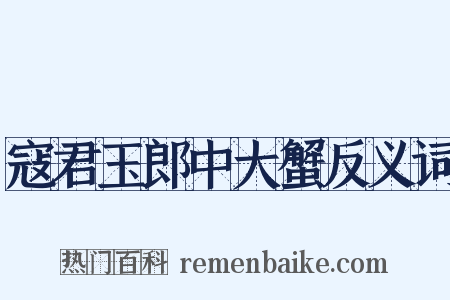 寇君玉郎中大蟹反义词是什么意思的图片